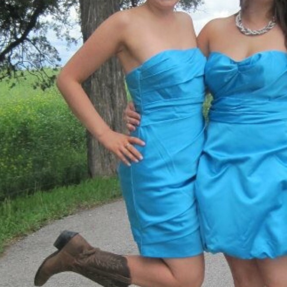 David’s Bridal Teal Blue Dress size 6